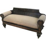 19th Century Anglo-Indian Black and Gold Settee