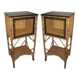 Pair of Chinese Bamboo Etageres