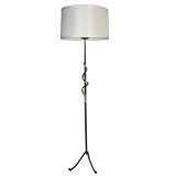 French Iron and Gilt Floor Lamp