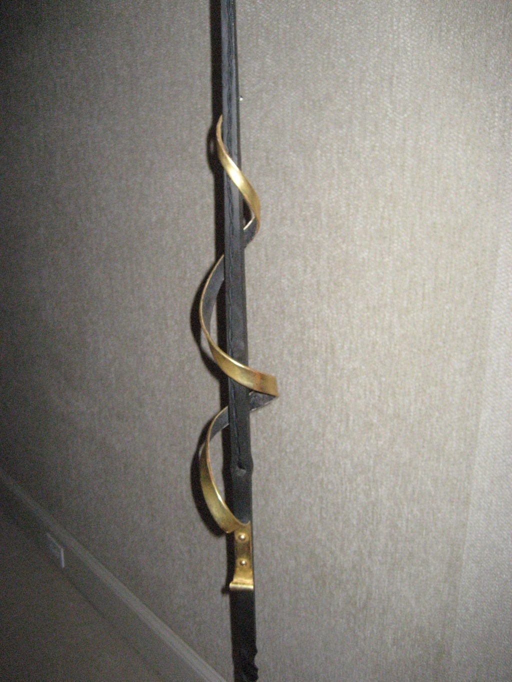 20th Century French Iron and Gilt Floor Lamp For Sale
