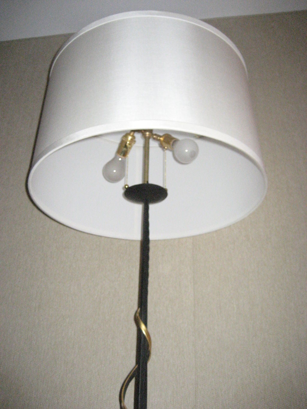 French Iron and Gilt Floor Lamp For Sale 1