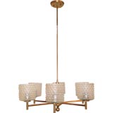 Austrian Crystal and Brass Chandelier