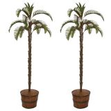 Pair of Italian Tole Palm Trees