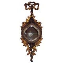 Hand Carved Wood Gilt Mirror with Carved Glass 1