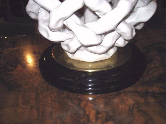 Pair of Latticino Ceramic Lamps 2