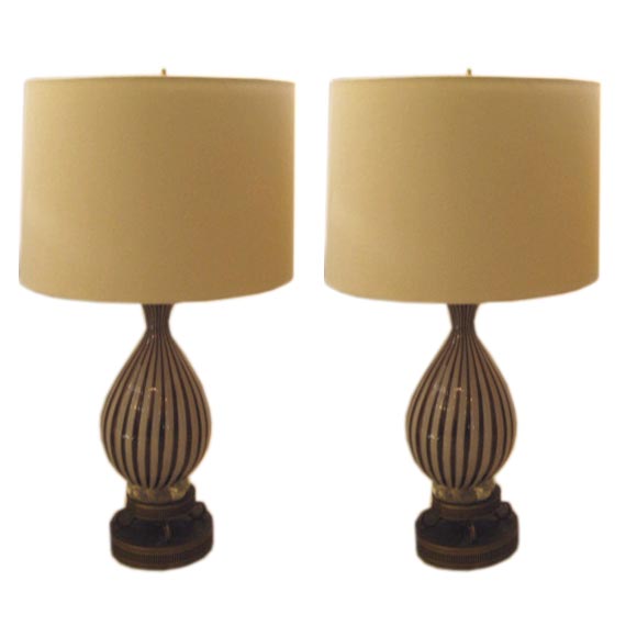 Pair of Dino Martens Table Lamps