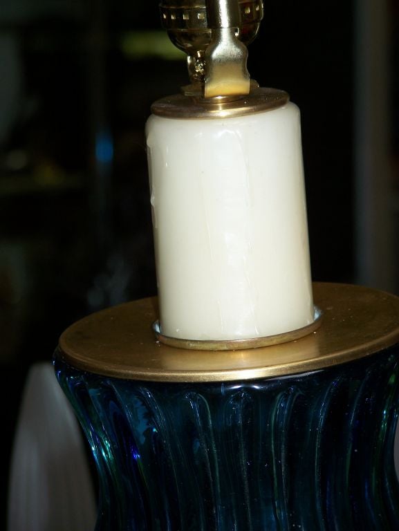 Lampe de bureau en verre de Murano Bon état - En vente à Cathedral City, CA