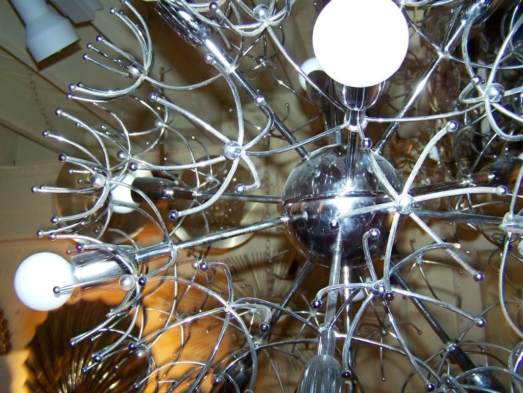 1960s Italian Sputnik Chandelier In Good Condition For Sale In Cathedral City, CA