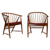 Pair of Spindle Back Chairs by Sonne Rosen