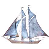 Large sail ship by Curtis Jere