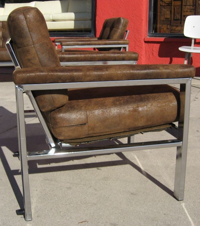 Late 20th Century 1970's Samsonite Love Seat and 3 Armchairs