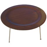 Eames oak coffee table with aluminium legs
