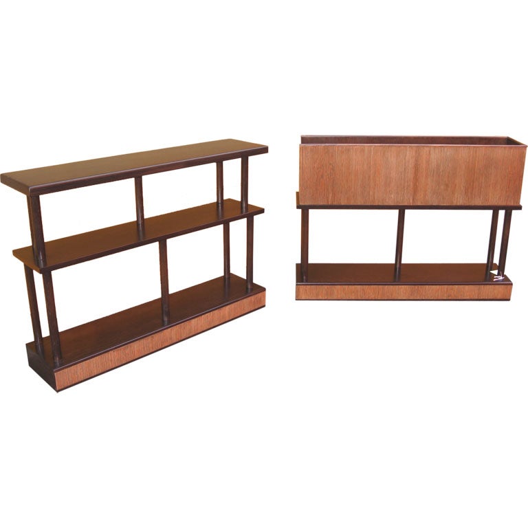 Little bookcase and matching planter att. to Paul Frankl