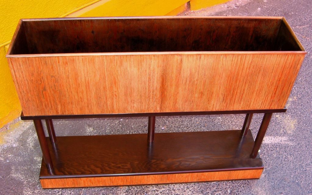 Birch Little bookcase and matching planter att. to Paul Frankl