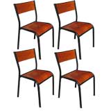 Set of 4 pupil chairs by Gaston Cavaillon