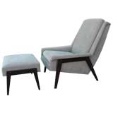 Pair of  DUX  lounge chairs and 1 ottoman