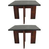 Pair of Slate top Side Tables