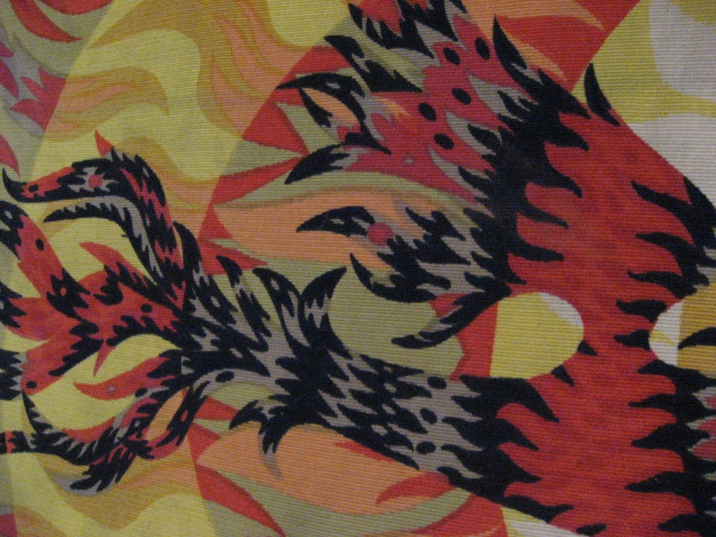French Mid-Century Tapestry with Sun and Birds by Alain Cornic In Excellent Condition In Pasadena, CA