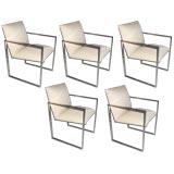 Set of 5 Milo Baughman chairs.