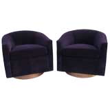 Pair of Swivel Chairs by Milo Baughman