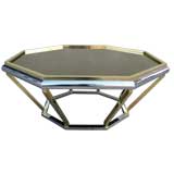 Brass and Nickel Octogonal Coffee Table