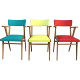 Set of 4 french 50's chairs Att. to  Rene Gabriel