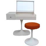 Retro Saarinen Vanity / Desk with Stool