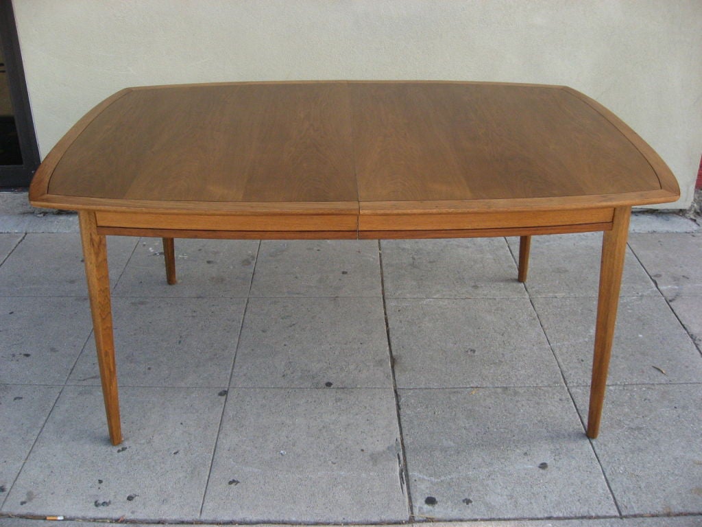 Mid-20th Century Blond Walnut Dining Table by Drexel