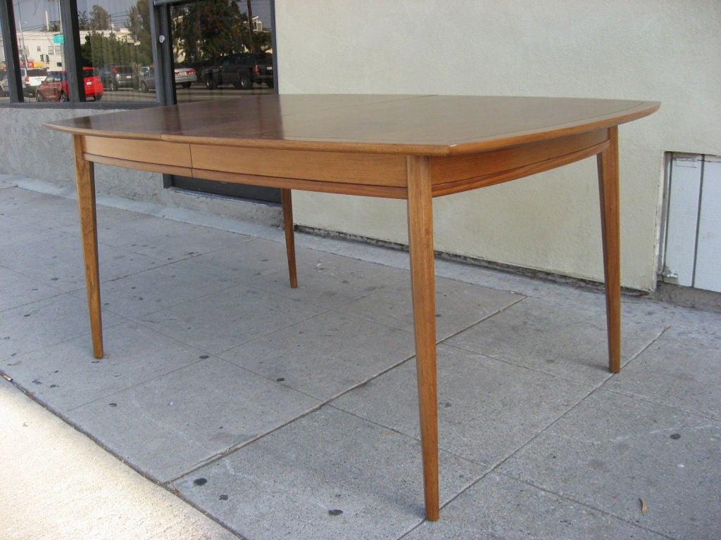 American Blond Walnut Dining Table by Drexel
