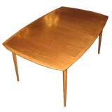 Blond Walnut Dining Table by Drexel