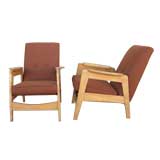 Pair of Lounge Chairs by Maurice Pre