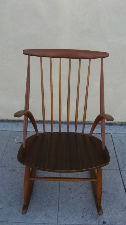 Swedish Rocking Chair by Illum Wikkelso