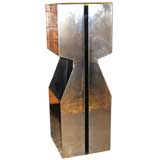 Vintage Kovacs Chrome and Metal Light-Up-Pedestal