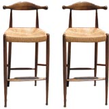 2 barstools in the manner of Hans Wegner