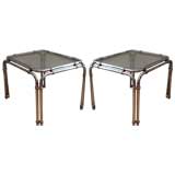Pair of Chrome End Tables.