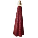 Red Crocodile Leather Table Lamp.