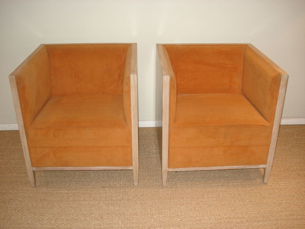 Pair of Lounge Chairs after Jean Michel Frank.