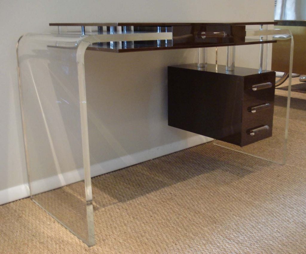 Amazing Lucite Desk. at 1stdibs