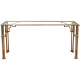 French Chrome and Brass Console.
