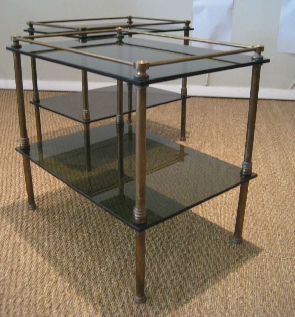 Pair of 2 tiers end tables.