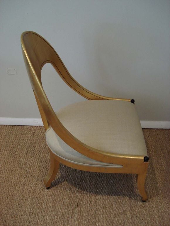 Mid-20th Century Pair of spoon back lounge chairs