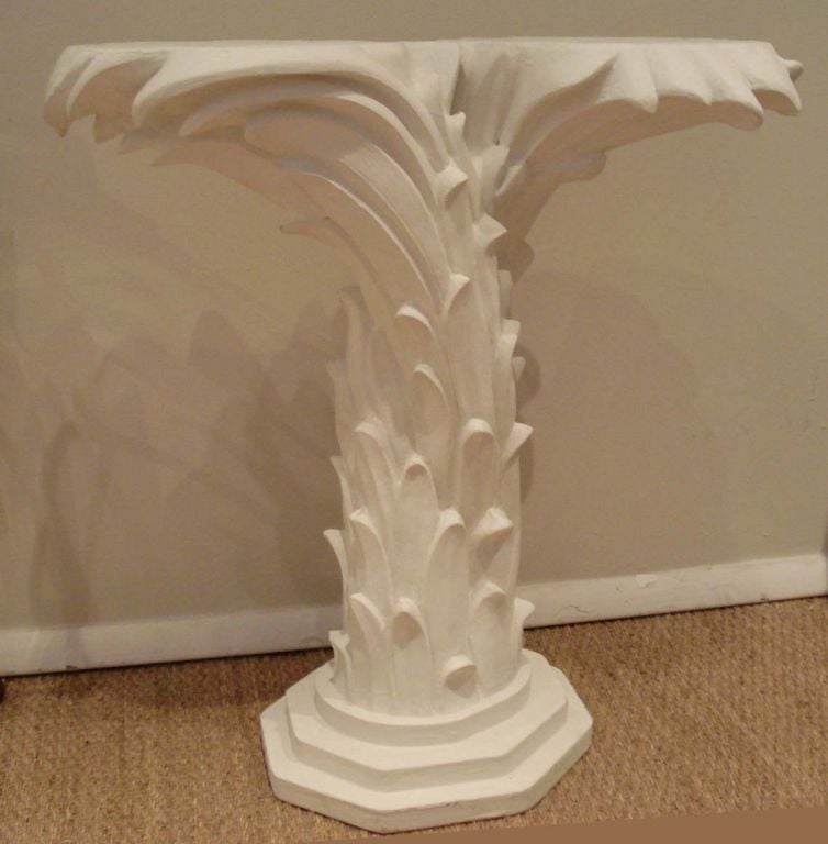 Pair of Plaster Palm Tree Consoles. 1
