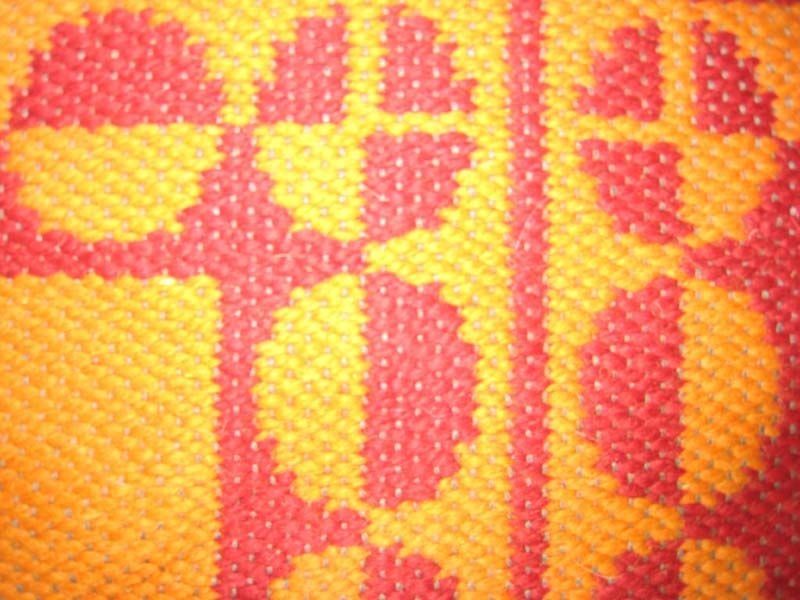 Mid-Century Modern Geometric Verner Panton Danish Reversible Wool Rug In Good Condition For Sale In Miami, FL