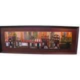 VINTAGE LARGE ENAMELED WALL ART