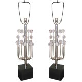 PAIR OF SCULPTURAL LAUREL LAMPS