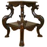 Ornately Carved Italian Walnut and Formerly Painted Table