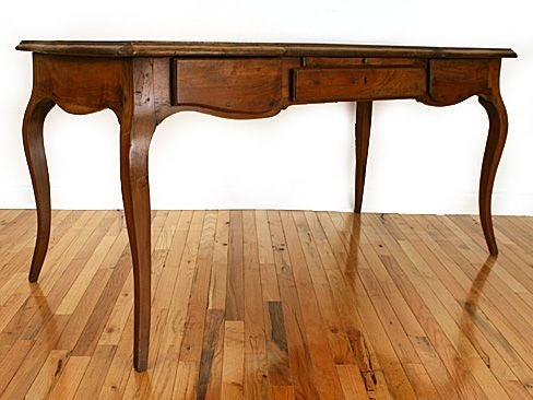 Italian Provincial Style Walnut 3-Drawer Desk