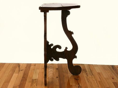 Italian Baroque Walnut "Mezzo Tavolo" Console