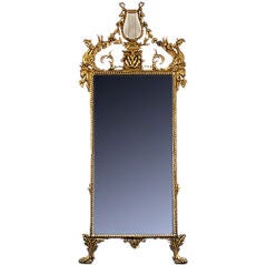 Italian Early Neoclassical Period Giltwood Pier Mirror