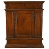 Italian Baroque Tuscan Walnut One Door Hinged Top Piccolo Creden